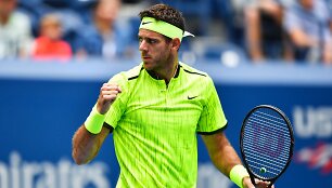 Juanui Martinui del Potro įskaityta pergalė prie&scaron; Dominicą Thiemą