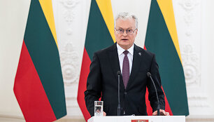 Prezidento Gitano Nausėdos ir Kipro vadovo Nikoso Christodoulideso spaudos konferencija