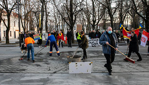 Protesto akcija prieš korupciją Kauno savivaldybėje