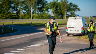 Policijos patruliai Klaipėdos rajone.