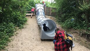 Jauryklos parką Kretingoje jau spėjo pamėgti &scaron;eimos su mažais vaikais. 