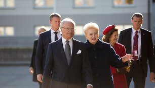 &Scaron;vedijos karali&scaron;koji &scaron;eima susitiko su prezidente Dalia Grybauskaite.