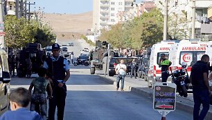Turkijos Gaziantepo mieste pasigirdo &scaron;ūviai prie policijos nuovados
