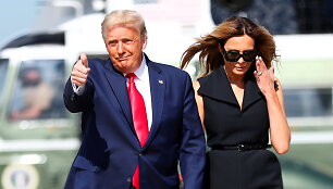 Donaldas Trumpas su žmona Melania