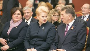 Loreta Graužinienė, Dalia Grybauskaitė ir Algirdas Butkevičius