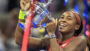 Būsimą WTA reitingo lyderę palaužusi C.Gauff laimėjo pirmą „Didžiojo kirčio“ titulą