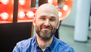 Robertas Petrauskas Vilniaus knygų mugėje/ Gretos Skaraitienės nuotr.