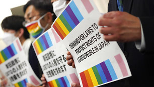 LGBT aktyvistų protestas prieš politiko pasisakymus