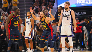 Stephenas Curry ir Domantas Sabonis