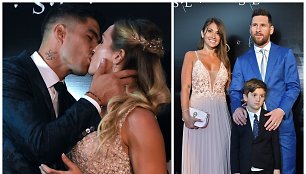 Luisas Suarezas ir Sofia Balbi, Lionelis Messi su žmona Antonella Roccuzzo ir sūnumi Thiago