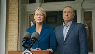 Kevinas Spacey ir Robin Wright seriale &bdquo;Kortų namelis&ldquo;