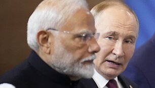 Narendra Modi ir Vladimiras Putinas / AP