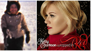 Kelly Clarkson vaizdo klipe &bdquo;Wrapped in Red&ldquo; &ndash; akimirkos i&scaron; jos vaikystės