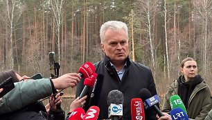 Gitanas Nausėda nelaimės vietoje