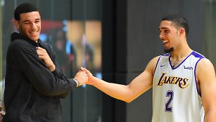 LiAngelo Ballas pasirodė „Los Angeles Lakers“ pratybose.