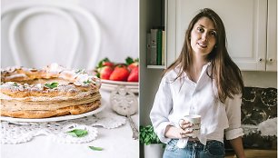 Tinklaraštininkė Jurgita ir jos keptas pyragas „Paris-Brest“