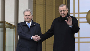 Turkijos prezidentas Recepas Tayyipas Erdoganas ir Suomijos lyderis Sauli Niinisto