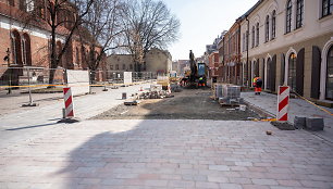 Pavyzdinis grindinio ruožas Vilniaus gatvėje