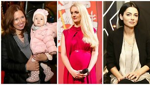 Gintarė Karaliūnaitė Canuel su dukra Sofia, Rūta &Scaron;čiogolevaitė, Agnė Jagelavičiūtė, Erika ir Merūnas Vitulskiai