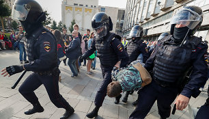 Nesankcionuotas protestas Maskvoje