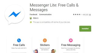 &bdquo;Facebook Messenger Lite&ldquo; programėlė
