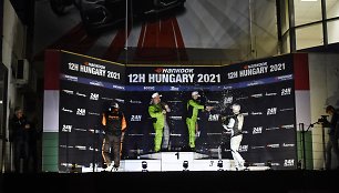 Šiauliai RD Signs komandos emocijos ir podiumas Hungaroringe, 12 val. lenktynėse