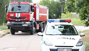 Gaisras buvusiame Vilniaus Kelių policijos pastate