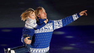 Jevgenijus Pliuščenka iš savo sūnaus nori sukurti olimpinį čempioną.