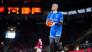 Pirmasis mažojo finalo mačas: Klaipėdos &bdquo;Neptūnas&ldquo; &ndash; Panevėžio &bdquo;Lietkabelis&ldquo;. Arnas Velička