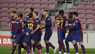 &bdquo;Barcelona&ldquo; &scaron;venčia O.Dembele įvartį.