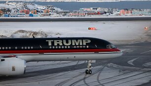 Donaldo Trumpo lėktuvas Grenlandijoje
