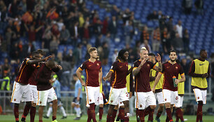 Italijos sostinės derbyje triumfavo &bdquo;Roma&ldquo;