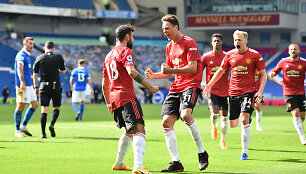 &bdquo;Manchester United&ldquo; &scaron;venčia lemiamą Bruno Fernandeso baudinį