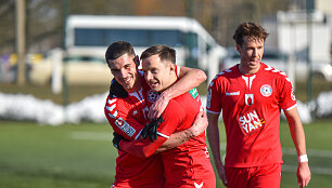 &bdquo;Panevėžio&ldquo; futbolininkų džiaugsmas.