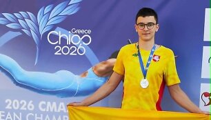 Lietuvos sportininkas Michail &Scaron;i&scaron;ko tapo Europos jaunių plaukimo su pelekais vicečempionu