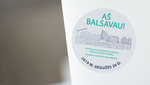 Lipdukas „Aš balsavau!“