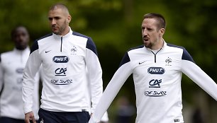 Karimas Benzema ir Franckas Ribery