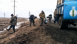 Ukrainos pozicijos prie sienos su Rusija