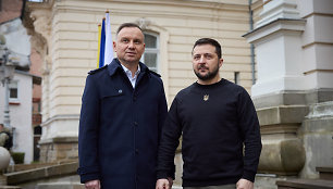 Lenkijos prezidentas Andrzejus Duda ir Ukrainos lyderis Volodymyras Zelenskis