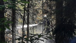 Kretingos rajone išdegė apie pusė hektaro Joskaudų miško paklotės