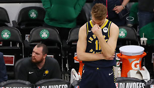 Domantas Sabonis per atkrintamųjų varžybų seriją su „Boston Celtics“.