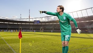 Kauno Dariaus ir Girėno stadionas rungtynėse su Kosovu ir Giedrius Arlauskis