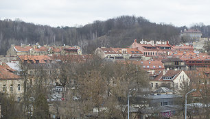 Vilniaus senamiestis Verbų sekmadienio rytą