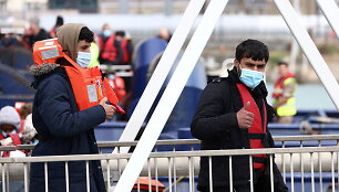 Laman&scaron;ą kirtę migrantai