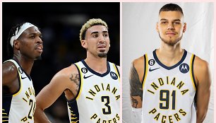 Deividas Sirvydis trumpai vilkėjo „Indiana Pacers“ aprangą.