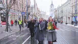 Advokatų eisena &bdquo;Teisingumo liepsna&ldquo;, skirta paminėti Lietuvos advokatūros dieną.