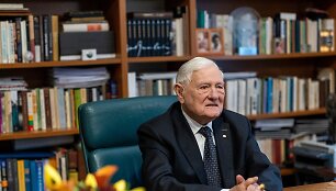 Prezidentas Valdas Adamkus minėjo 99-ąjį gimtadienį. / Lukas Balandis / BNS