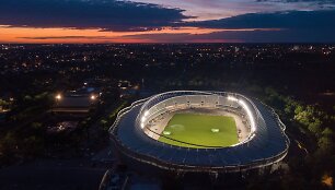 Baigiamas rekonstruoti Kauno stadionas i&scaron; pauk&scaron;čio skrydžio
