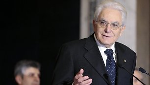 Italijos prezidentas S.Mattarella.