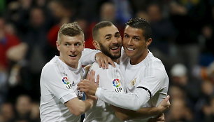 Toni Kroosas, Karimas Benzema ir Cristiano Ronaldo